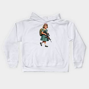 The Little Girl and a Toy Gun Kids Hoodie